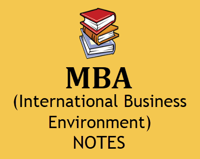 Business Environment Mba Notes